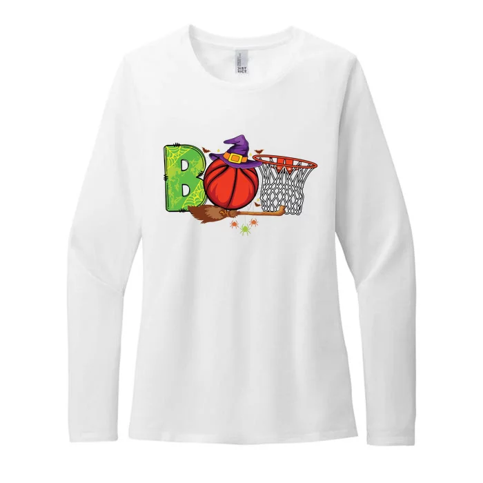 Boo Basketball Lovers Scary Funny Halloween Costume Boy Womens CVC Long Sleeve Shirt