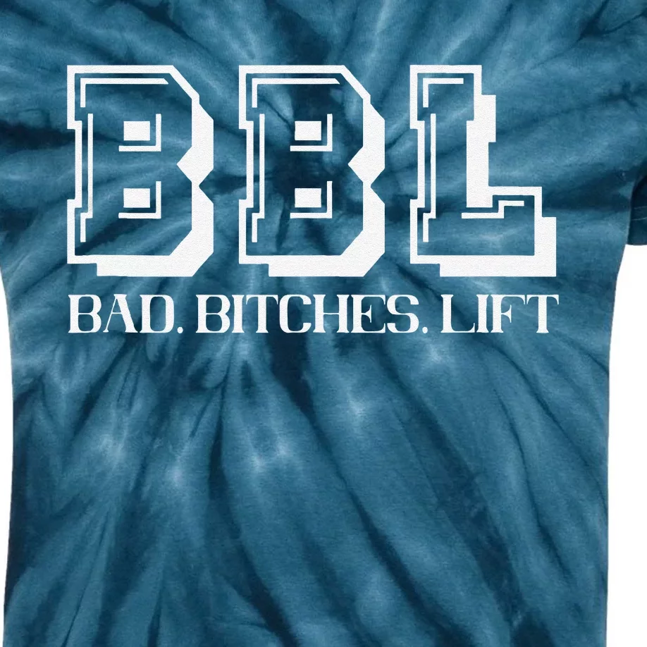 Bad Bitches Lift Heavy Fitness Gym Workout Kids Tie-Dye T-Shirt