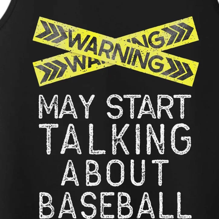 Baseball Baseball Lover Tee Baseball Player Performance Tank