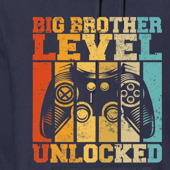 Big Brother Level Unlocked Baby Announcement Gaming Gamer Premium Hoodie