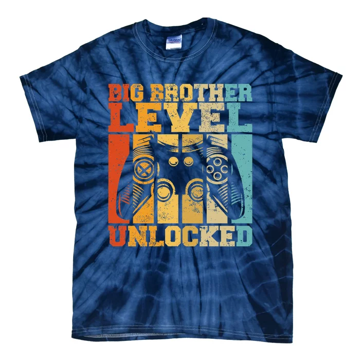 Big Brother Level Unlocked Baby Announcement Gaming Gamer Tie-Dye T-Shirt