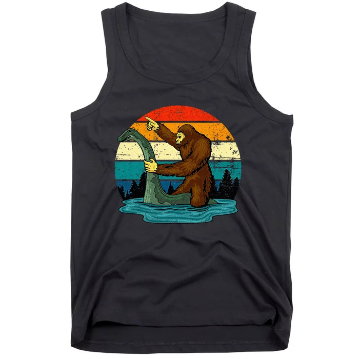 Bigfoot Bigfoot Lover Tee Retro Mythical Creatures Tank Top