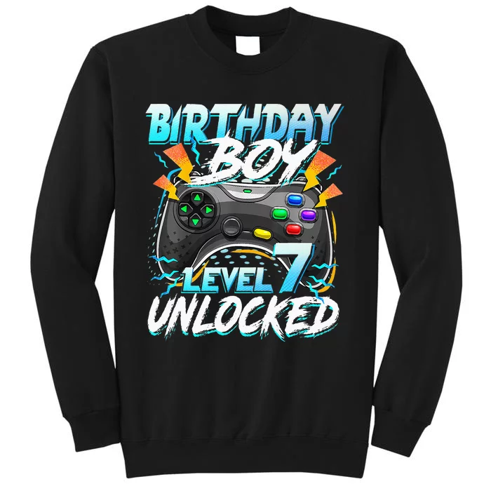 Birthday Boy Level 7 Unlocked Video Game Birthday Party Sweatshirt