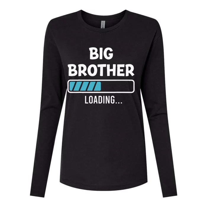 Big Brother Loading Pregnancy Announcement Womens Cotton Relaxed Long Sleeve T-Shirt