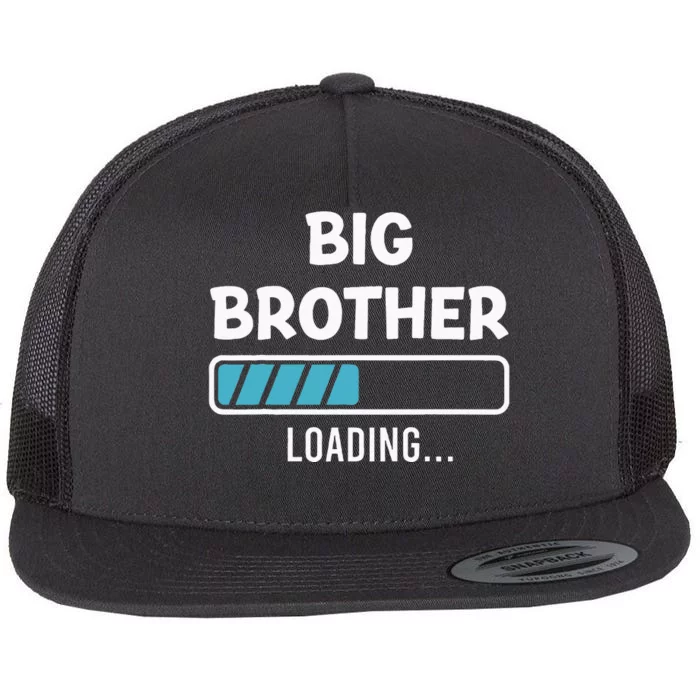 Big Brother Loading Pregnancy Announcement Flat Bill Trucker Hat