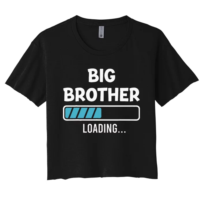 Big Brother Loading Pregnancy Announcement Women's Crop Top Tee