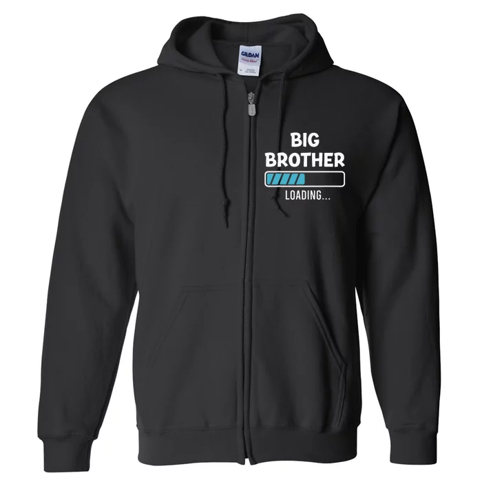 Big Brother Loading Pregnancy Announcement Full Zip Hoodie