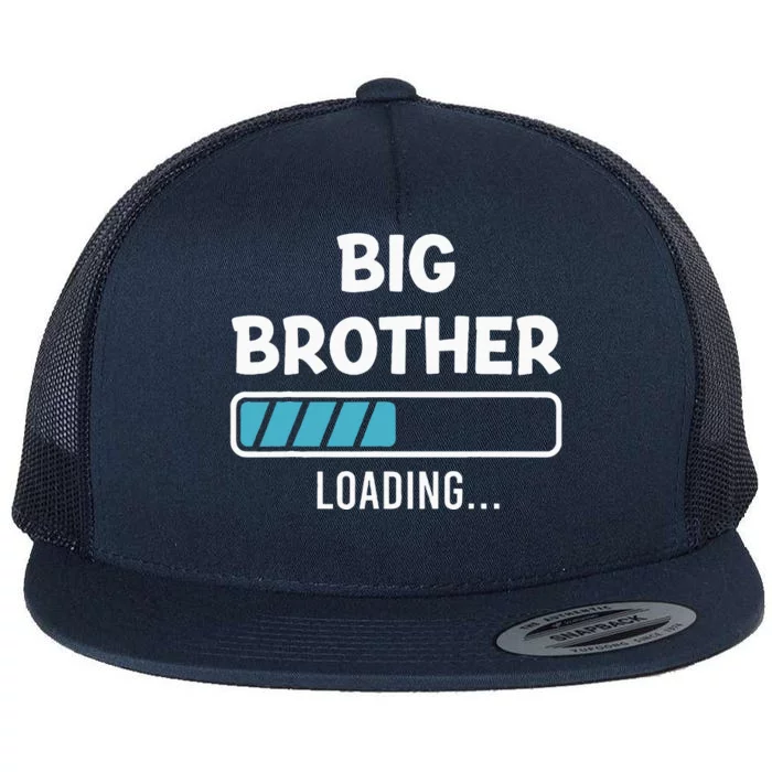 Big Brother Loading Pregnancy Announcement Flat Bill Trucker Hat