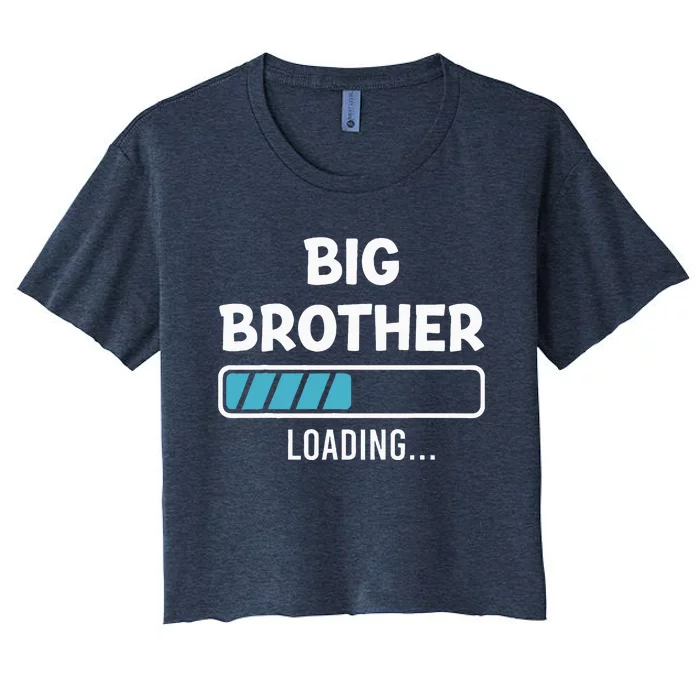 Big Brother Loading Pregnancy Announcement Women's Crop Top Tee