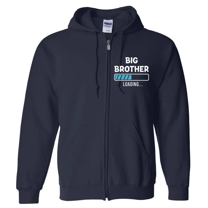 Big Brother Loading Pregnancy Announcement Full Zip Hoodie