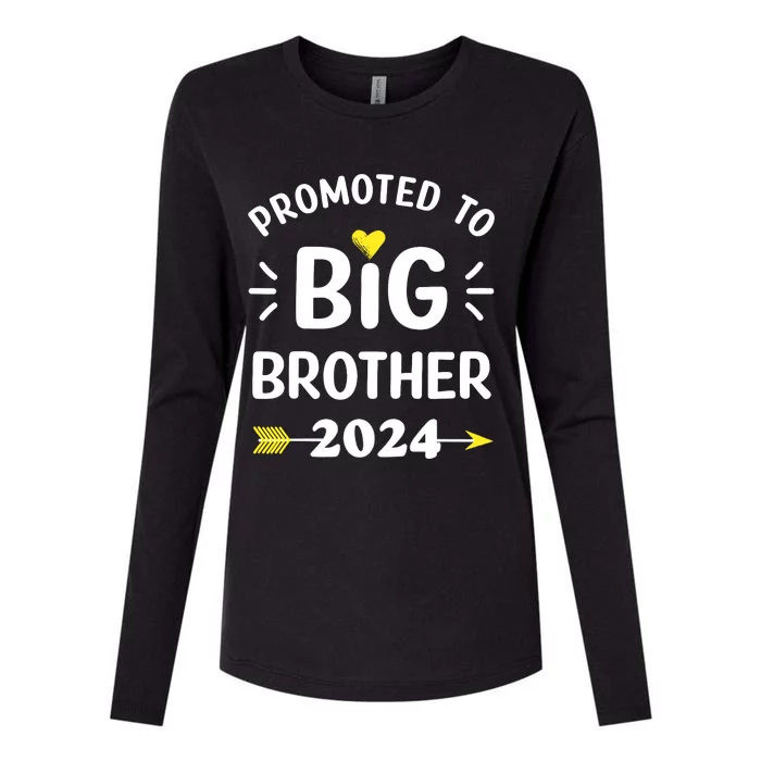 Big Brother Loading 2024 Promoted To Big Brother 2024 Womens Cotton Relaxed Long Sleeve T-Shirt