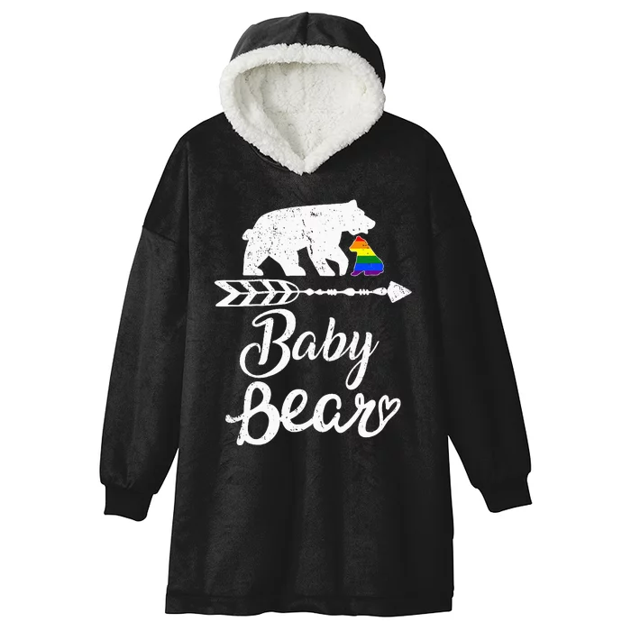 Baby Bear Lgbt Lgbtq Rainbow Pride Gay Lesbian Hooded Wearable Blanket