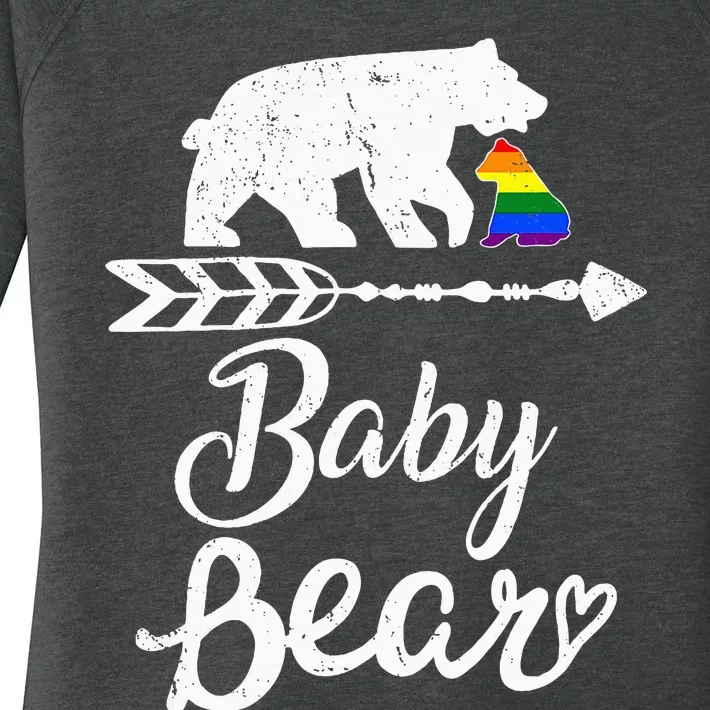 Baby Bear Lgbt Lgbtq Rainbow Pride Gay Lesbian Women's Perfect Tri Tunic Long Sleeve Shirt