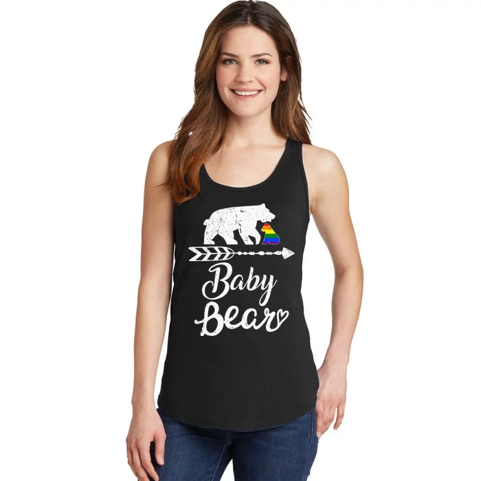 Baby Bear Lgbt Lgbtq Rainbow Pride Gay Lesbian Ladies Essential Tank