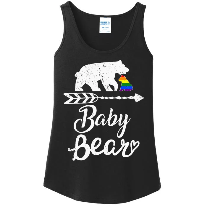 Baby Bear Lgbt Lgbtq Rainbow Pride Gay Lesbian Ladies Essential Tank