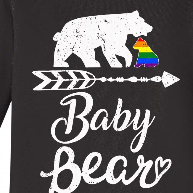 Baby Bear Lgbt Lgbtq Rainbow Pride Gay Lesbian Baby Long Sleeve Bodysuit