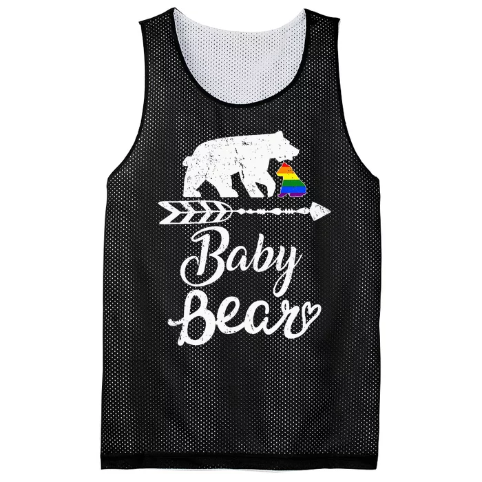 Baby Bear Lgbt Lgbtq Rainbow Pride Gay Lesbian Mesh Reversible Basketball Jersey Tank