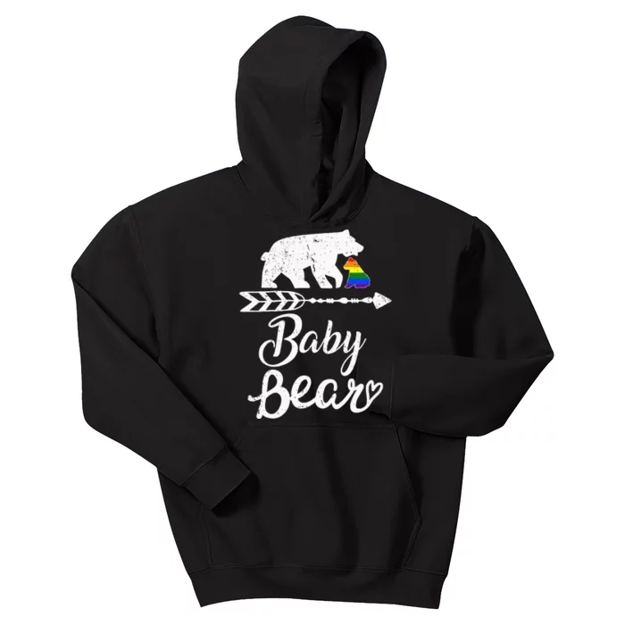 Baby Bear Lgbt Lgbtq Rainbow Pride Gay Lesbian Kids Hoodie