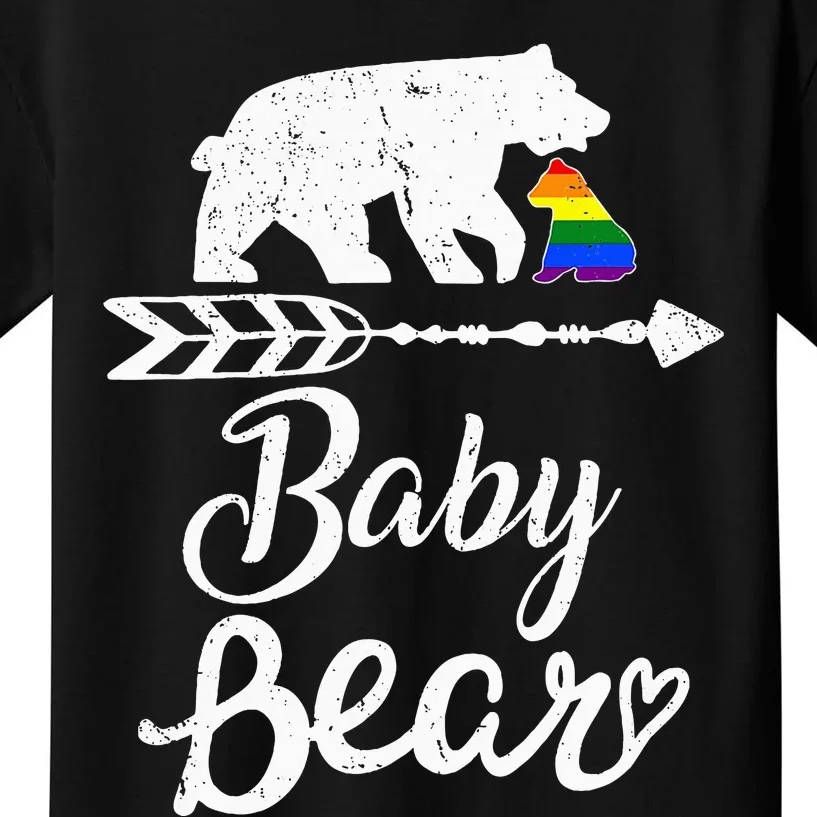 Baby Bear Lgbt Lgbtq Rainbow Pride Gay Lesbian Kids T-Shirt