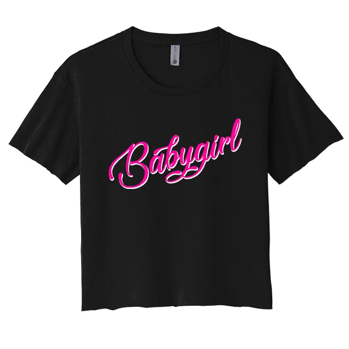 Babygirl Bdsm Little Baby Girl My Daddy Women's Crop Top Tee