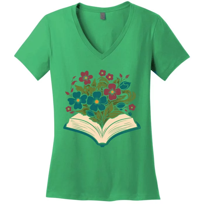 Books Bibliophile Librarian Writer Library Novel Bookworm Long Sleeve Women's V-Neck T-Shirt