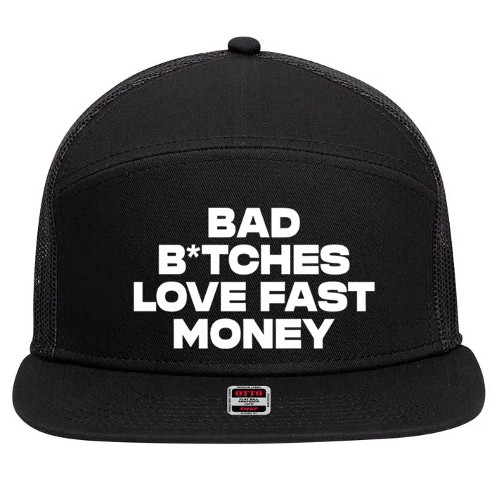 Bad BTches Love Fast Money 7 Panel Mesh Trucker Snapback Hat