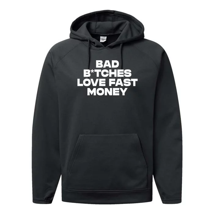 Bad BTches Love Fast Money Performance Fleece Hoodie