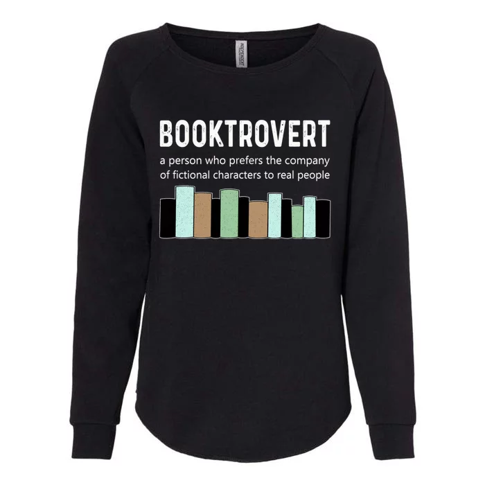 Booktrovert Book Lover Book Worm Reading Nerd Bookshelf Gift Womens California Wash Sweatshirt