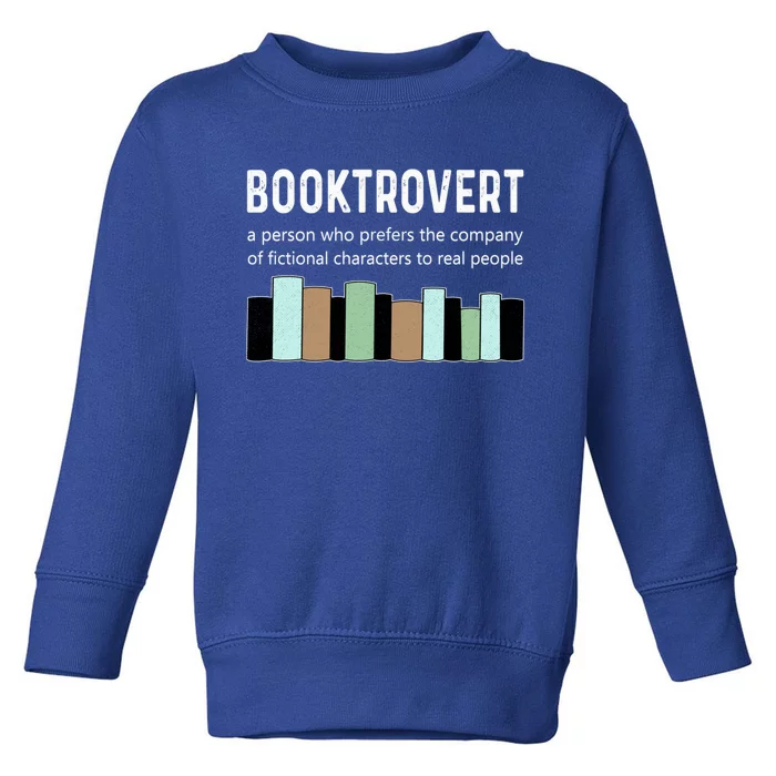 Booktrovert Book Lover Book Worm Reading Nerd Bookshelf Gift Toddler Sweatshirt