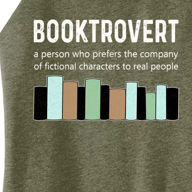 Booktrovert Book Lover Book Worm Reading Nerd Bookshelf Gift Women’s Perfect Tri Rocker Tank