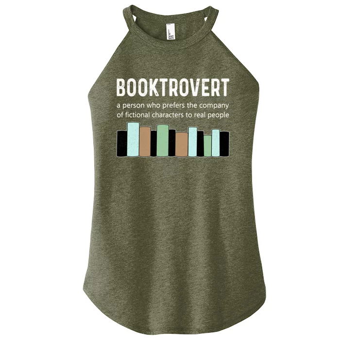 Booktrovert Book Lover Book Worm Reading Nerd Bookshelf Gift Women’s Perfect Tri Rocker Tank