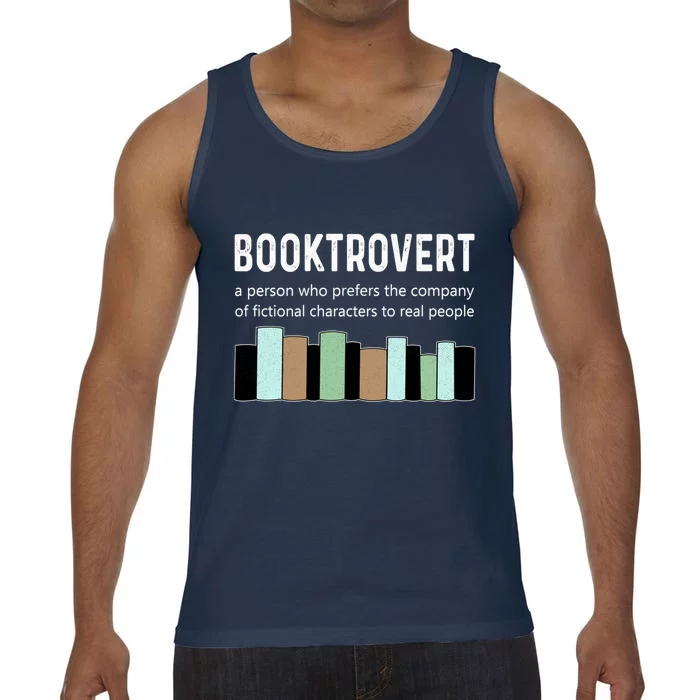 Booktrovert Book Lover Book Worm Reading Nerd Bookshelf Gift Comfort Colors® Tank Top