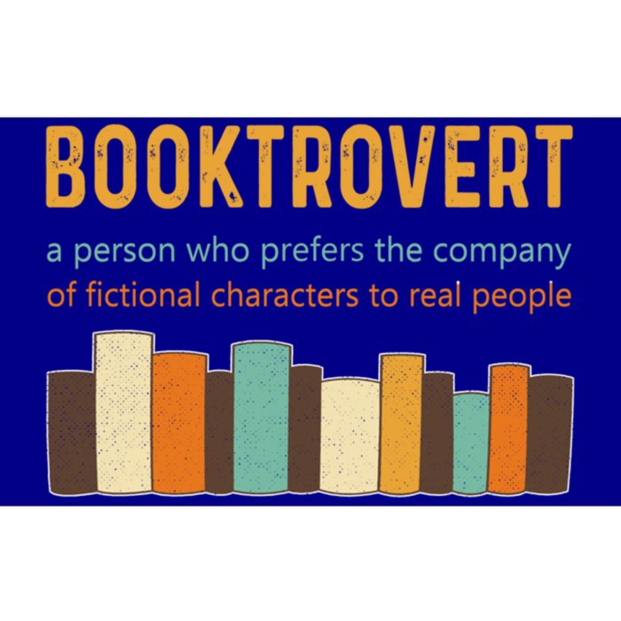 Booktrovert Book Lover Book Worm Reading Nerd Retro Colors Funny Gift Bumper Sticker