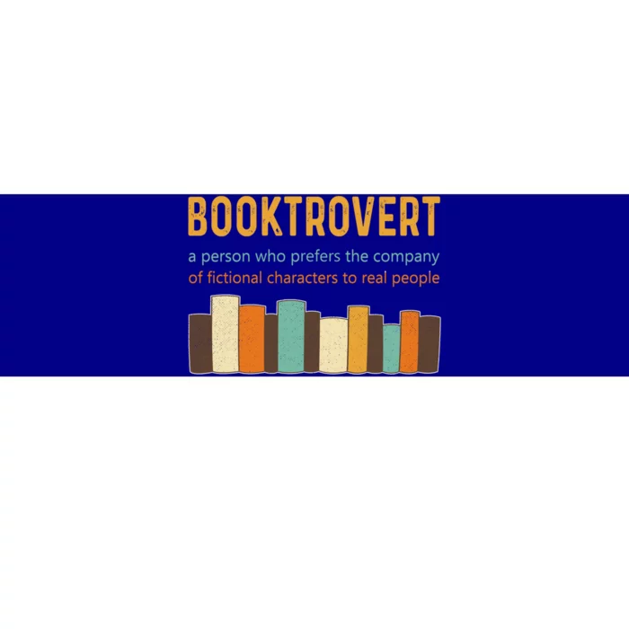 Booktrovert Book Lover Book Worm Reading Nerd Retro Colors Funny Gift Bumper Sticker