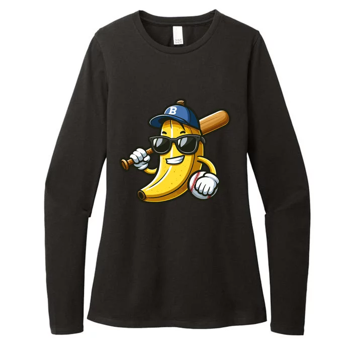 Banana Baseball Lover Cool Game Womens CVC Long Sleeve Shirt