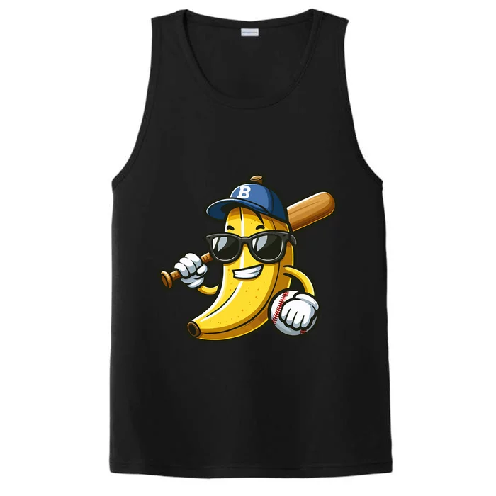 Banana Baseball Lover Cool Game Performance Tank