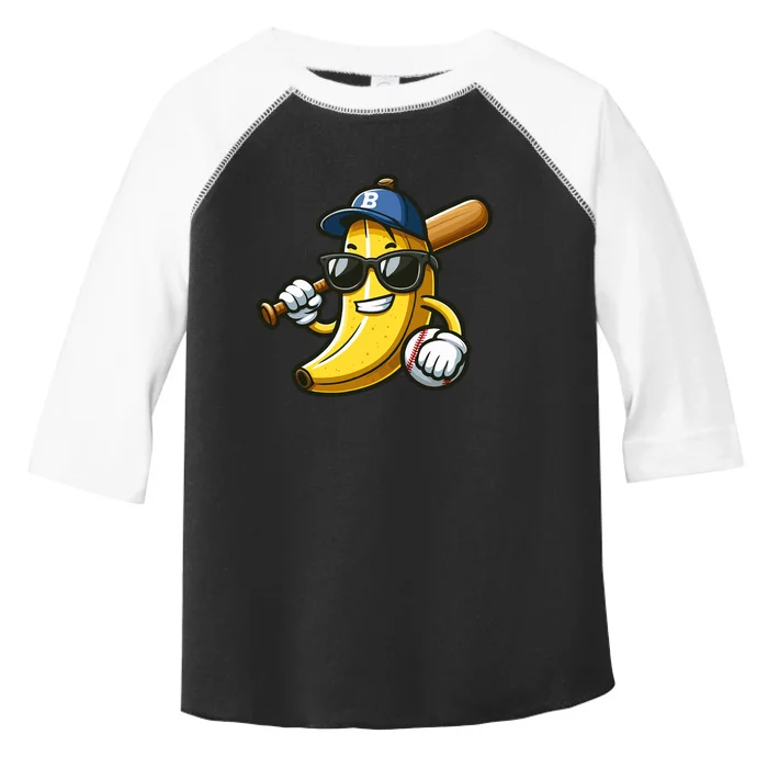 Banana Baseball Lover Cool Game Toddler Fine Jersey T-Shirt