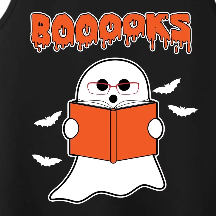 Booooks Book Lover Halloween Ghost Boo Performance Tank