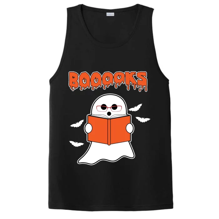 Booooks Book Lover Halloween Ghost Boo Performance Tank