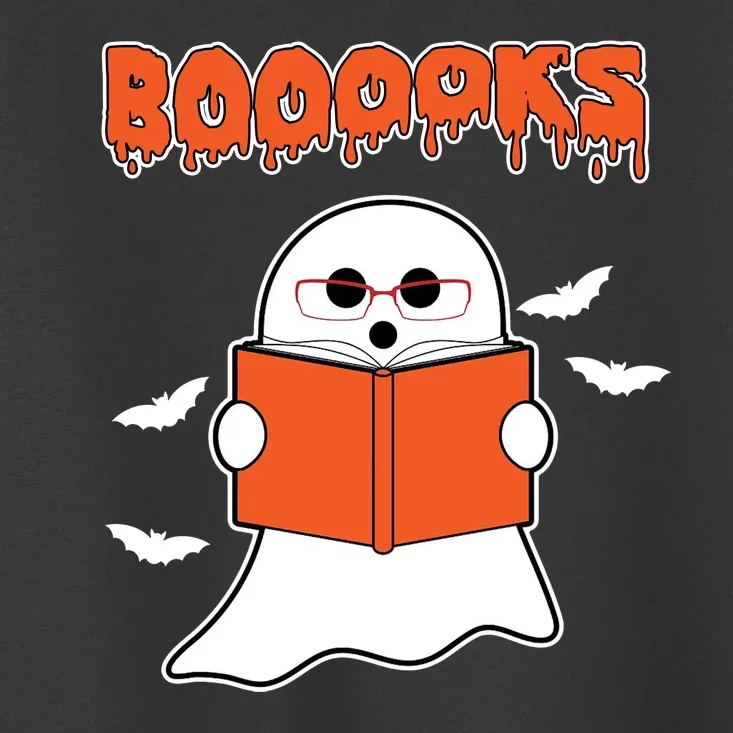 Booooks Book Lover Halloween Ghost Boo Toddler T-Shirt