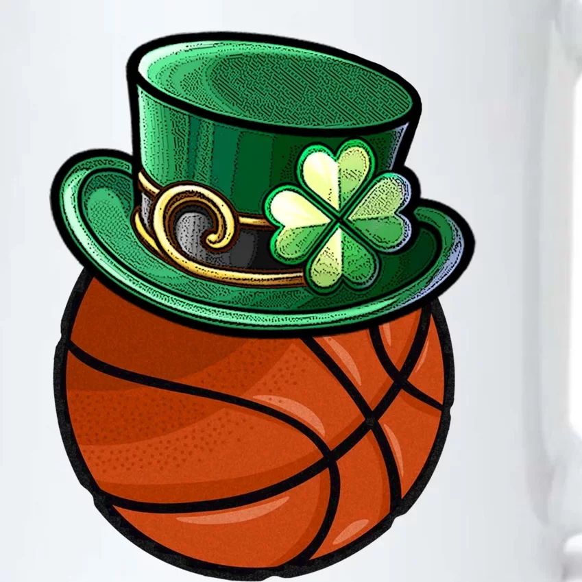 Basketball Ball Leprechaun Hat Tee St Patrick's Day Gift Black Color Changing Mug