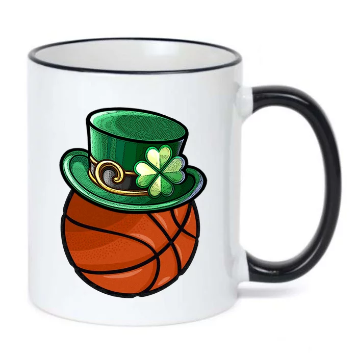 Basketball Ball Leprechaun Hat Tee St Patrick's Day Gift Black Color Changing Mug