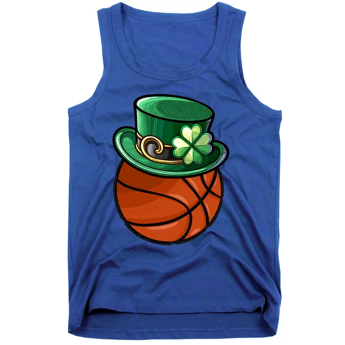 Basketball Ball Leprechaun Hat Tee St Patrick's Day Gift Tank Top