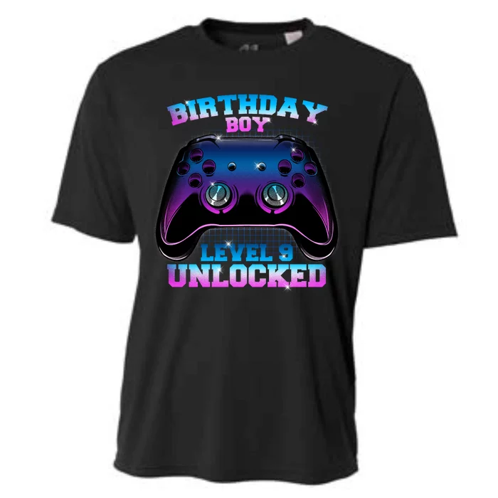 Birthday Boy Level 9 Unlocked Birthday Gift Cooling Performance Crew T-Shirt