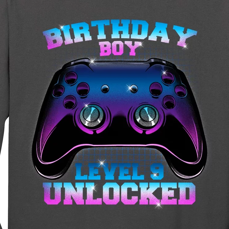 Birthday Boy Level 9 Unlocked Birthday Gift Long Sleeve Shirt