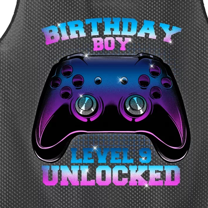 Birthday Boy Level 9 Unlocked Birthday Gift Mesh Reversible Basketball Jersey Tank