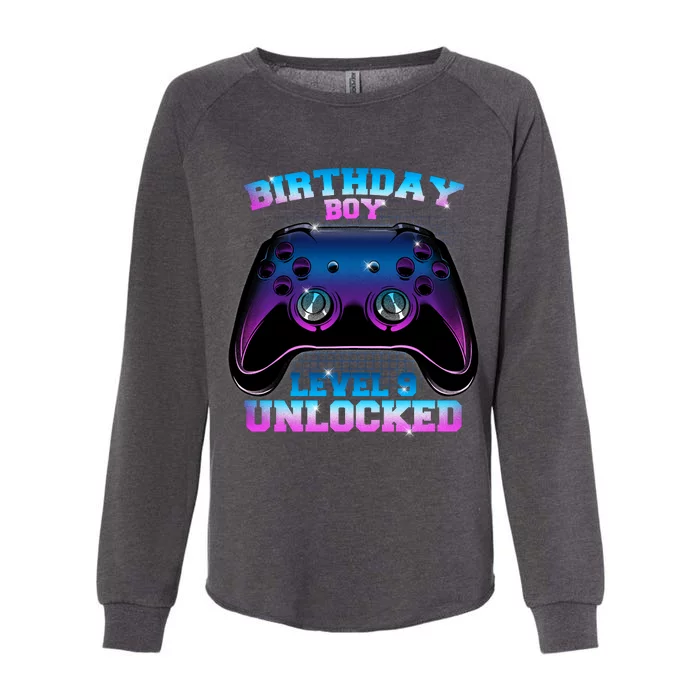 Birthday Boy Level 9 Unlocked Birthday Gift Womens California Wash Sweatshirt