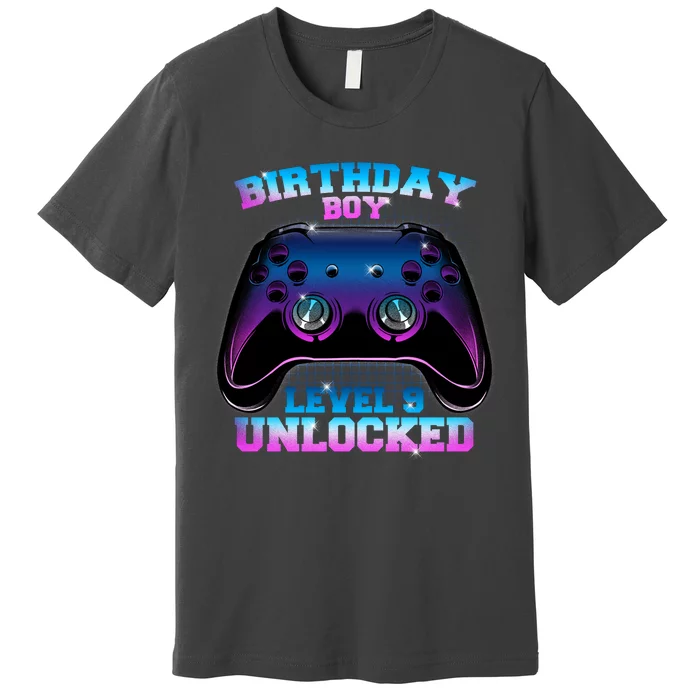 Birthday Boy Level 9 Unlocked Birthday Gift Premium T-Shirt