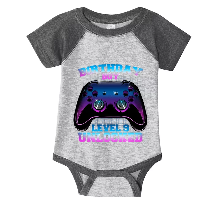 Birthday Boy Level 9 Unlocked Birthday Gift Infant Baby Jersey Bodysuit