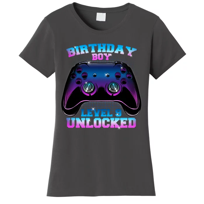 Birthday Boy Level 9 Unlocked Birthday Gift Women's T-Shirt